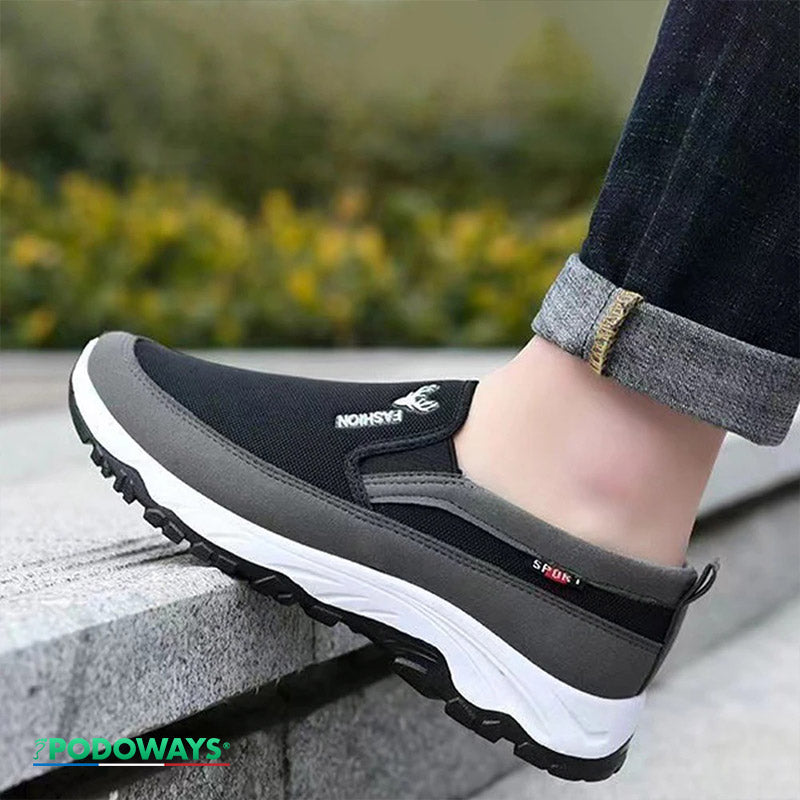 Baskets orthopédiques hommes respirantes Semelles Orthopédiques PODOWAYS
