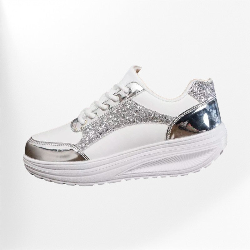 Baskets Chic Métallisées Ki-et-Toi – Taille 33 – Multicolore Pailleté – Chaussures Fille Habillées