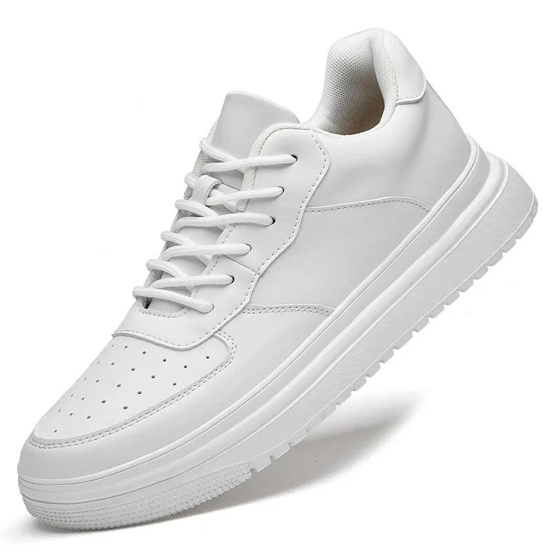 Basket blanc cuir homme - spécial liquidation Chaussures Orthopédiques Podoways