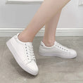 Charger l'image dans la visionneuse de la galerie, Basket en cuir blanc pour femmes Podoways