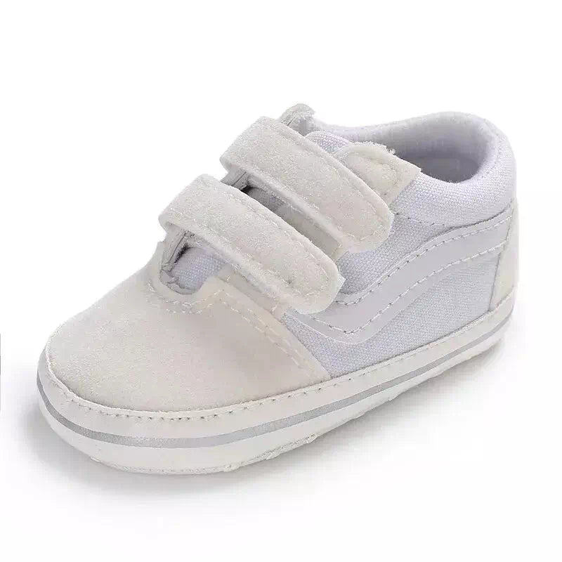 Baskets à scratch pour bébé Podoways 6 à 9 mois Blanc