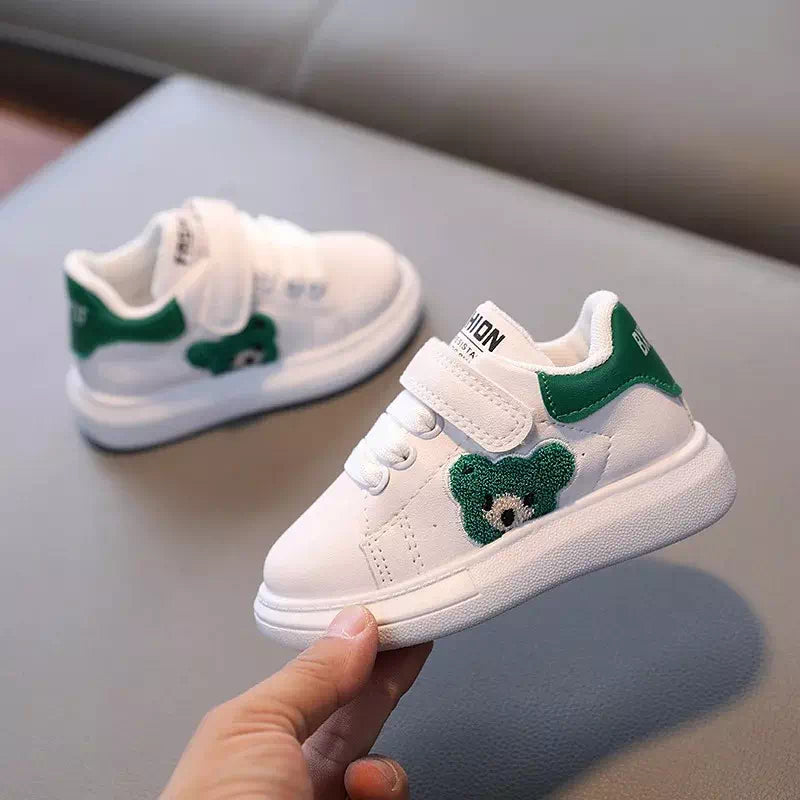 Baskets blanches pour bébé  Podoways 6 à 9mois ForestGreen