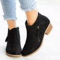 Charger l'image dans la visionneuse de la galerie, Bottines orthopédiques en daim pour femmes - spécial liquidation Chaussures Orthopédiques Podoways 40 Black