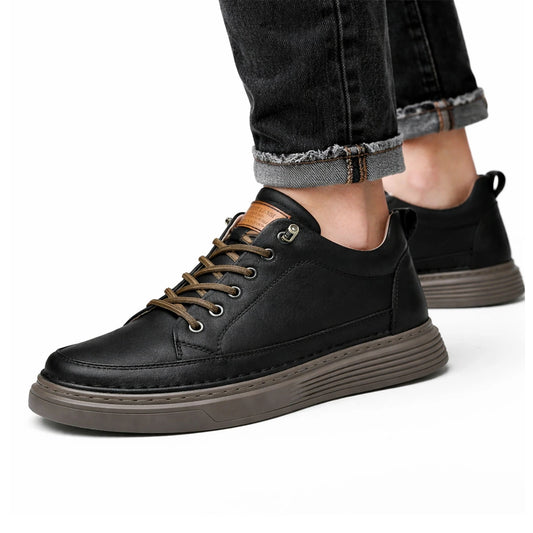 Chaussures orthopédiques Homme anti douleur en Cuir Fendu Chaussures Orthopédiques PODOWAYS 36 Black