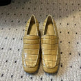 Charger l'image dans la visionneuse de la galerie, Mocassin croco pour femme  Podoways 36 Gold