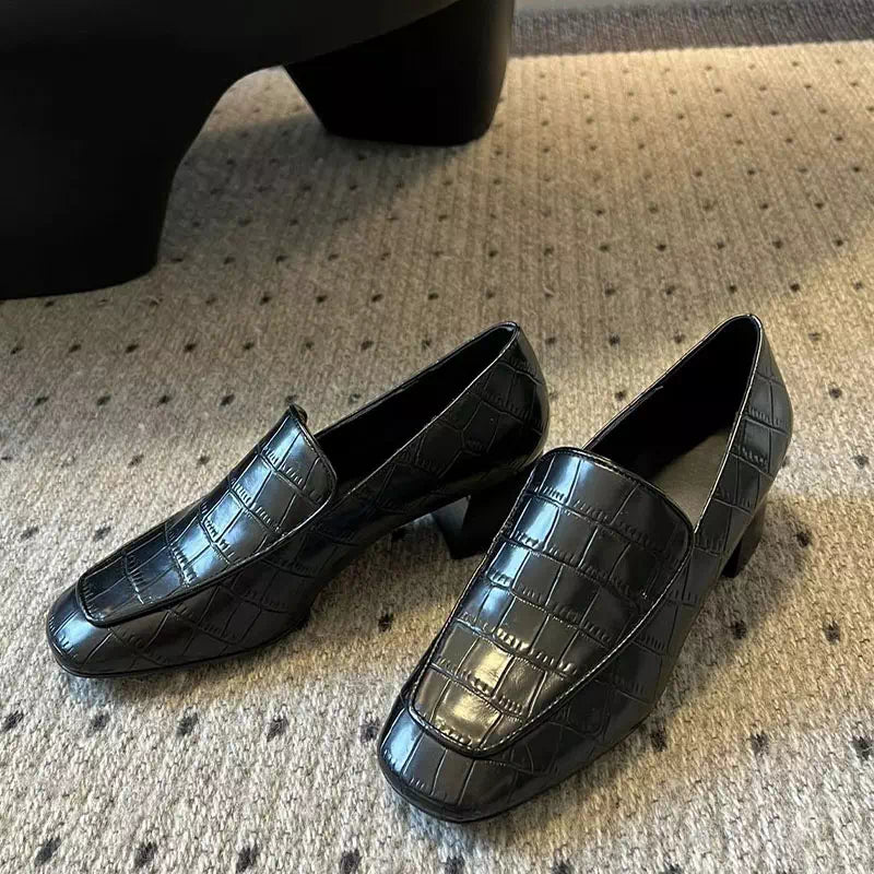 Mocassin croco pour femme