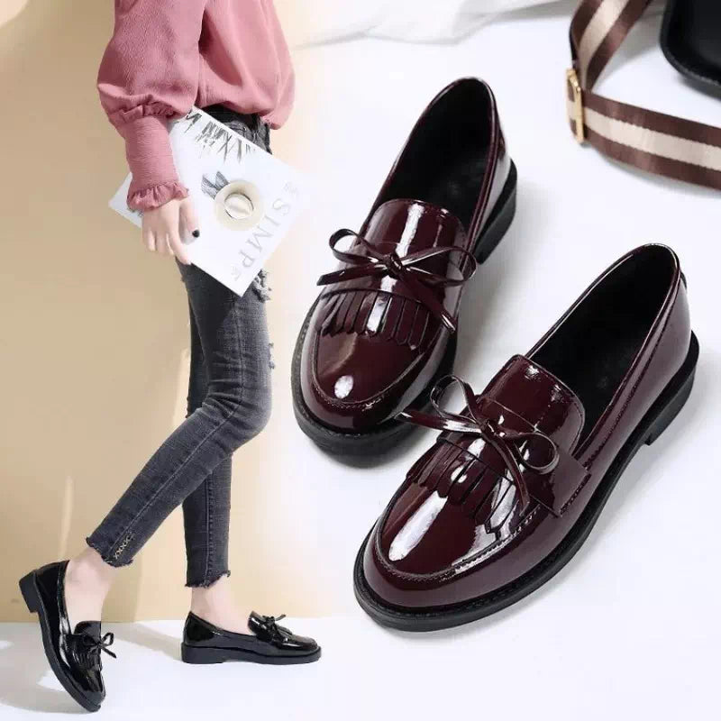 Mocassin cuir noir pour femme  Podoways