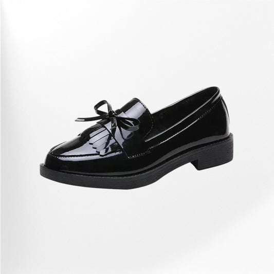 Mocassin cuir noir pour femme Podoways