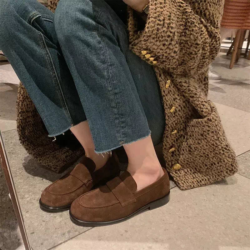 Mocassin daim marron pour femme - spécial liquidation Podoways