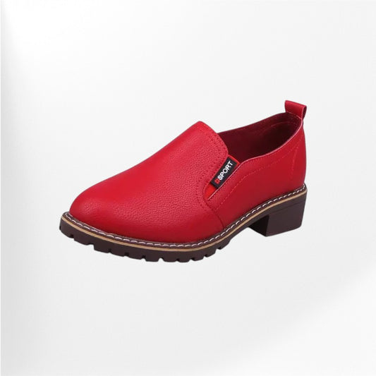 Mocassin en cuir blanc pour femme Podoways