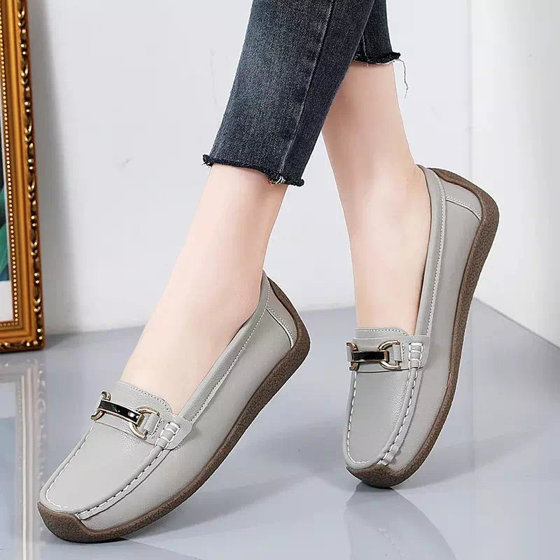 Mocassin en cuir tres souple pour femme Podoways 36 Silver