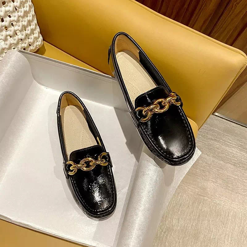 Mocassins dorés pour femmes  Podoways