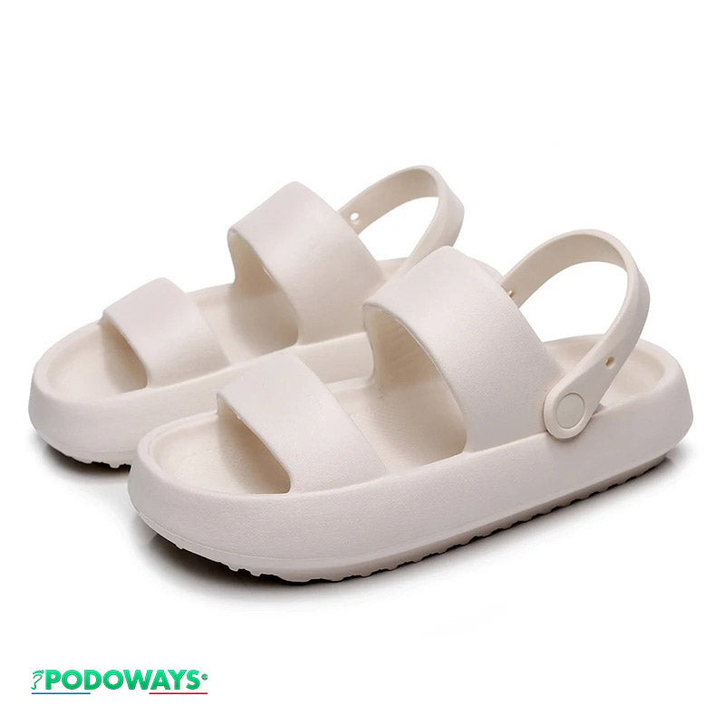 Sandales orthopédiques pour les pieds plats, coloris blanc