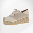 Charger l'image dans la visionneuse de la galerie, Basket espadrille femme haute Podoways 35 Wheat