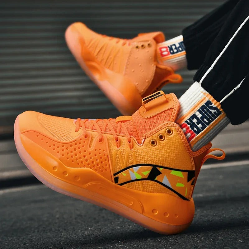 Basket orange homme Chaussures Orthopédiques Podoways