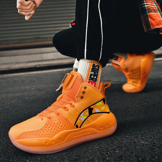 Basket orange homme Chaussures Orthopédiques Podoways