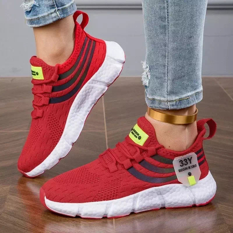 Basket rouge pour femmes - spécial liquidation Chaussures Orthopédiques Podoways