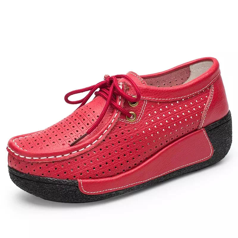 Bottine en cuir veritable  Podoways 36 Red