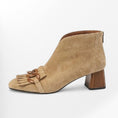 Charger l'image dans la visionneuse de la galerie, Bottines à talon beige Podoways 34 Chocolate