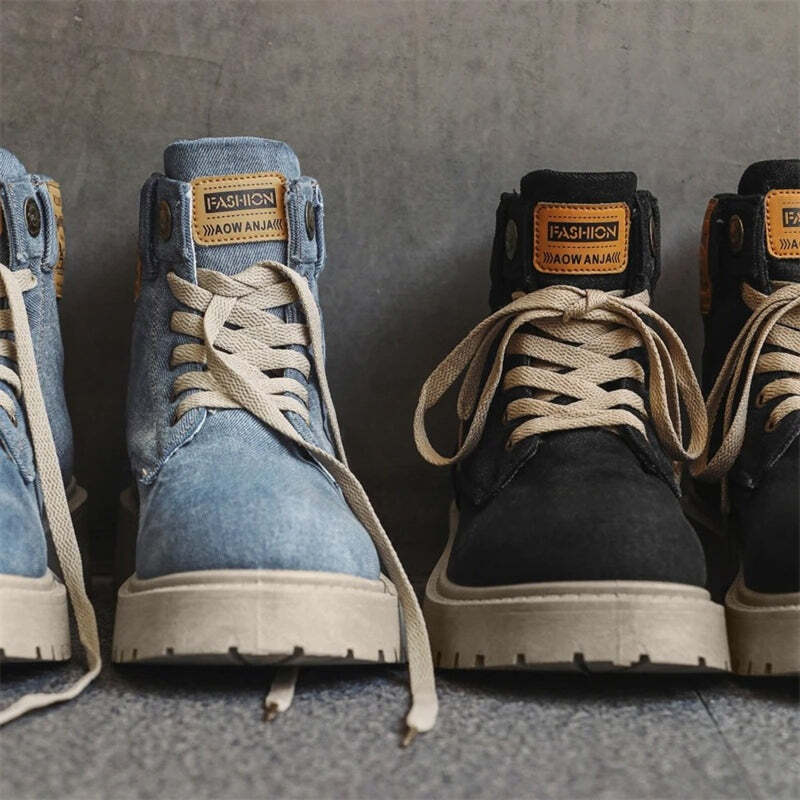 Bottines bleues effet jean Podoways