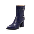 Charger l'image dans la visionneuse de la galerie, Bottines croco femme Podoways 34 MidnightBlue