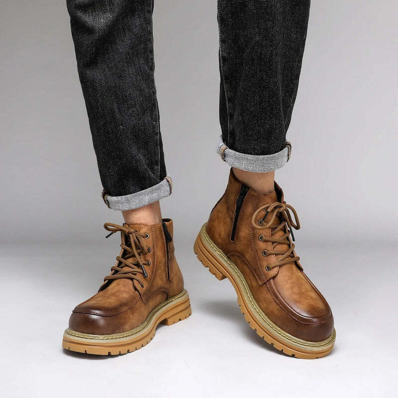 Bottines orthopédiques en cuir marron Podoways