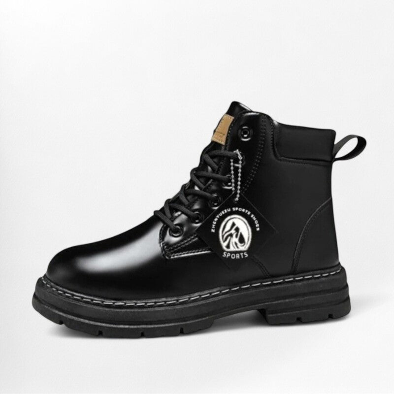 Bottines en cuir noir pour homme Podoways 39 Black