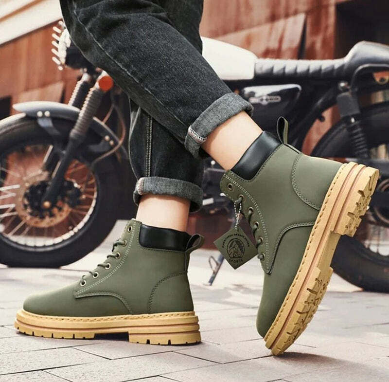 Bottines en cuir noir pour homme Podoways 39 Green