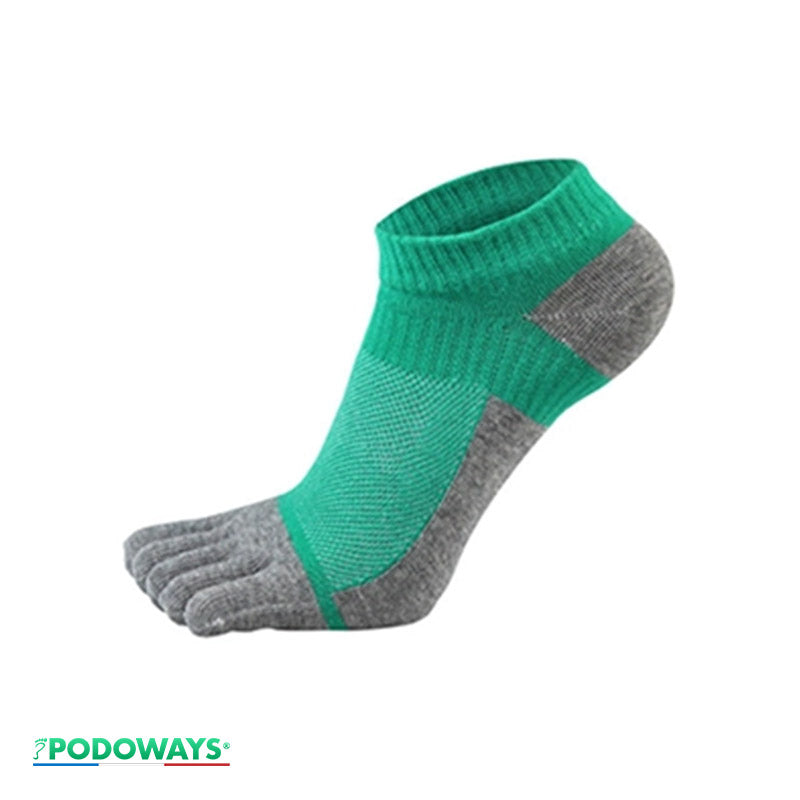 Chaussettes orthopédiques vertes - Vue de côté, démontrant le tissu extensible et la coupe ergonomique pour un ajustement parfait du pied