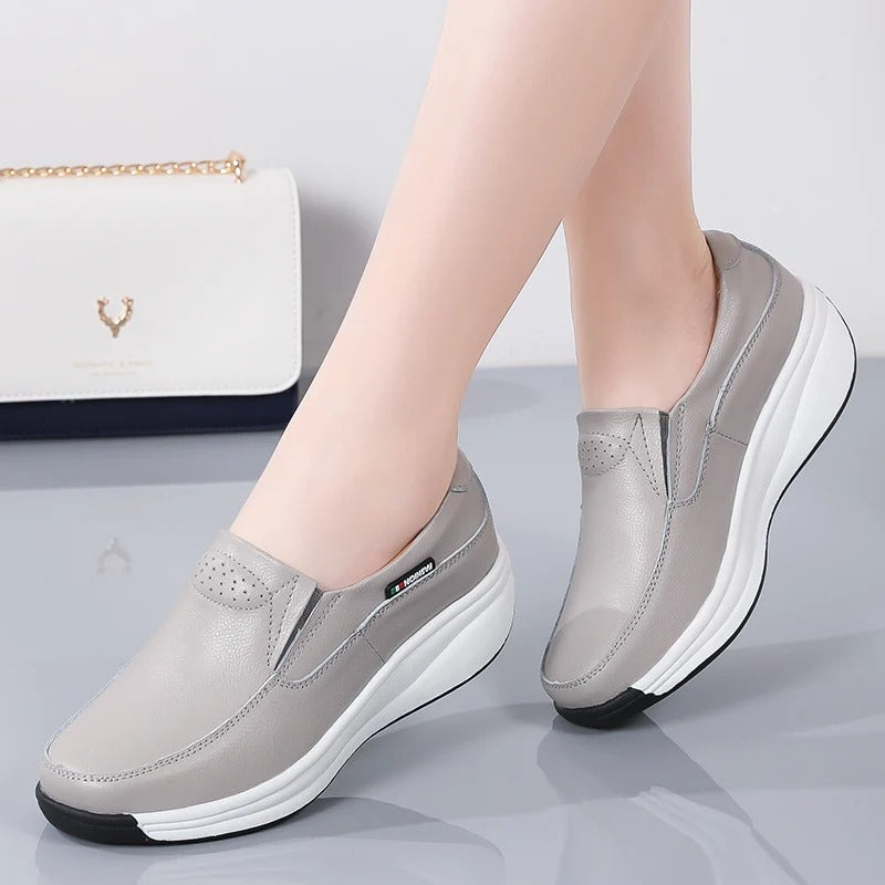 chaussure confort femme simili cuir Chaussures Orthopédiques Podoways 36 Silver