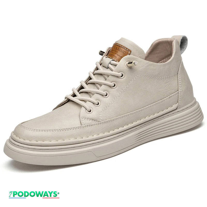 Chaussures orthopédiques Homme anti douleur en Cuir Fendu - spécial liquidation Chaussures Orthopédiques PODOWAYS 36 Blanc