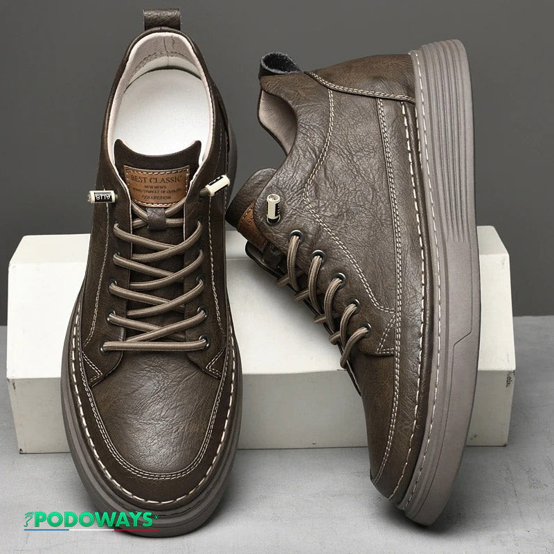 Chaussures orthopédiques Homme anti douleur en Cuir Fendu - spécial liquidation Chaussures Orthopédiques PODOWAYS