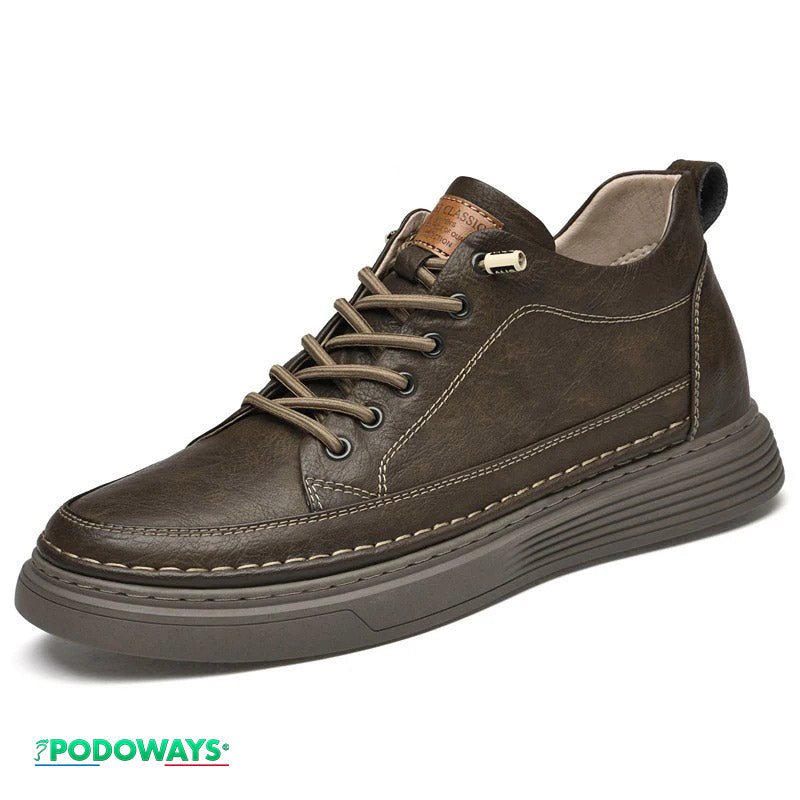 Chaussures orthopédiques Homme anti douleur en Cuir Fendu - spécial liquidation Chaussures Orthopédiques PODOWAYS 36 Sienna