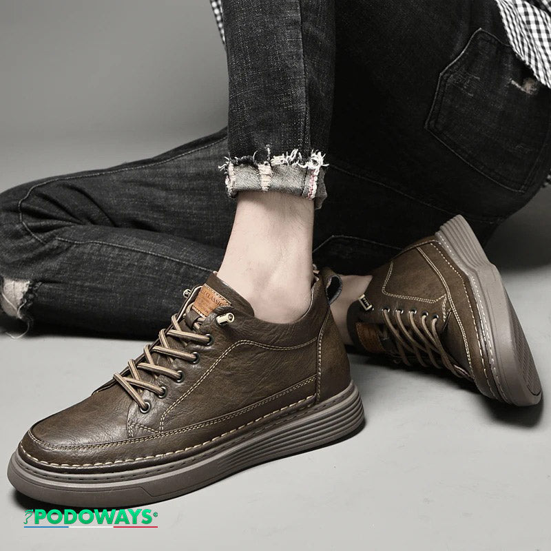 Chaussures orthopédiques Homme anti douleur en Cuir Fendu - spécial liquidation Chaussures Orthopédiques PODOWAYS