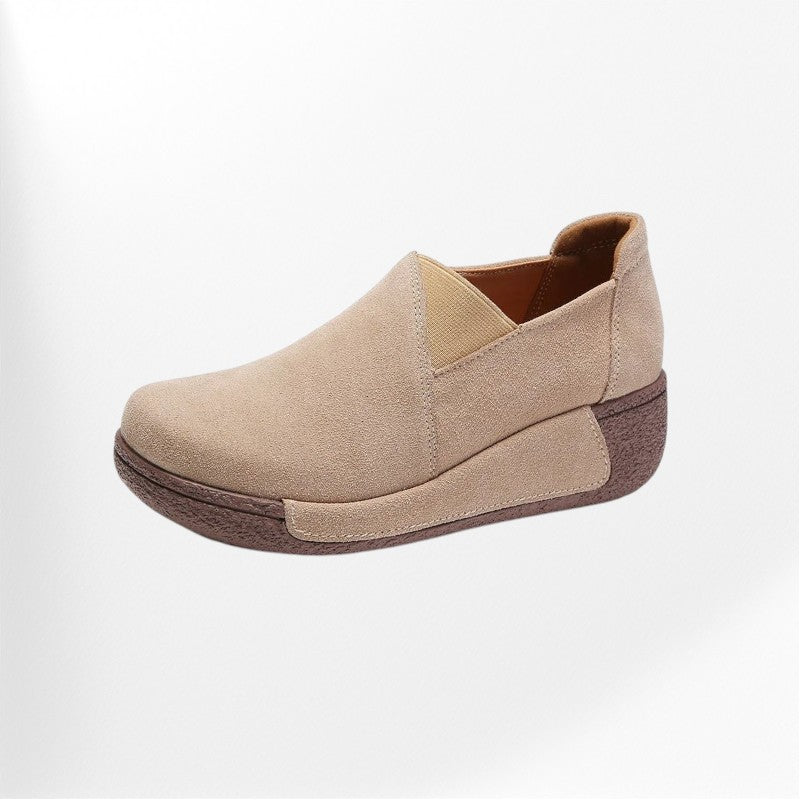 Chaussons Orthopédiques Femme Leon V265 - Cuir Véritable, Semelle Ergonomique Antidérapante