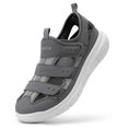 Charger l'image dans la visionneuse de la galerie, Claquettes pour homme à scratch pour pieds larges Podoways 38 Silver