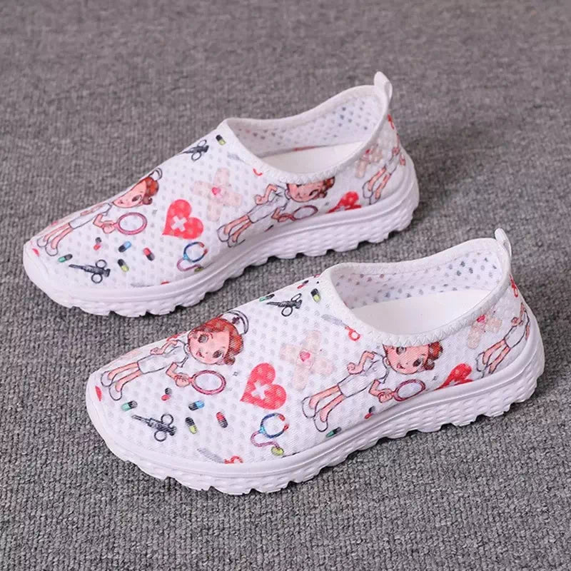 Chaussures confortables Respirantes à motifs Podoways 36 Blanc