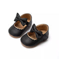 Charger l'image dans la visionneuse de la galerie, Chaussures pour bébés filles nœud papillon  Podoways 6 à 9mois Black