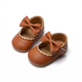 Charger l'image dans la visionneuse de la galerie, Chaussures pour bébés filles nœud papillon  Podoways 6 à 9mois Chocolate