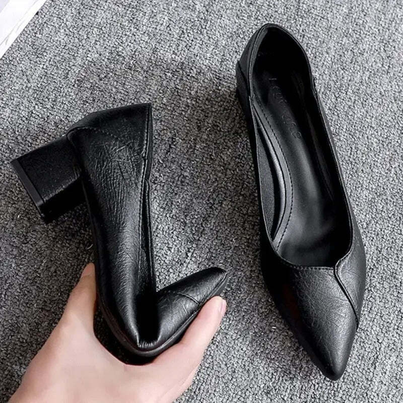 Escarpin noir femme petit talon Podoways