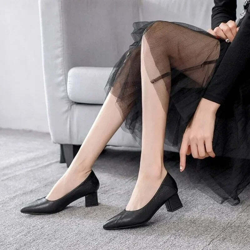 Escarpin noir femme petit talon Podoways