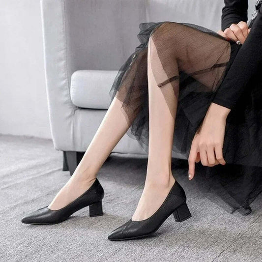 Escarpin noir femme petit talon Podoways