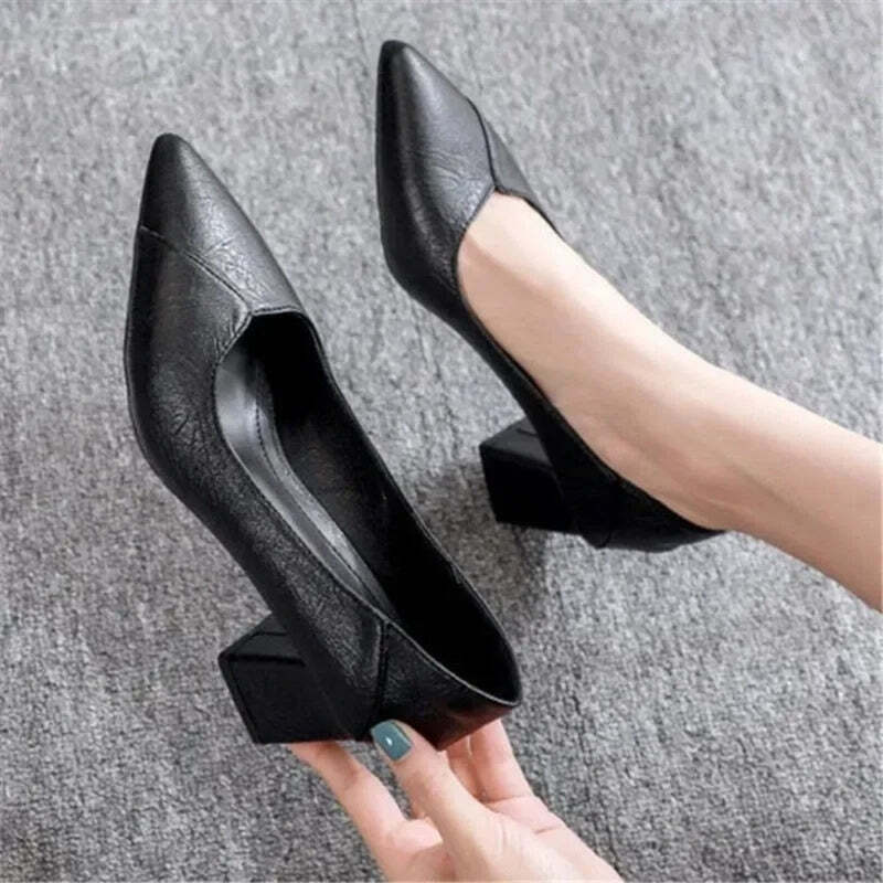 Escarpin noir femme petit talon Podoways