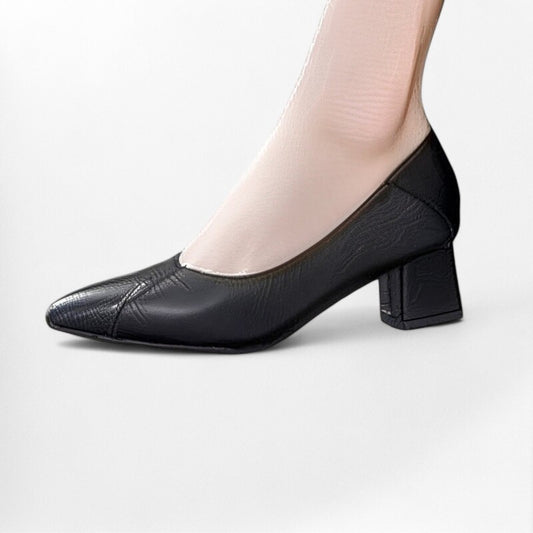 Escarpin noir femme petit talon Podoways 34 Black