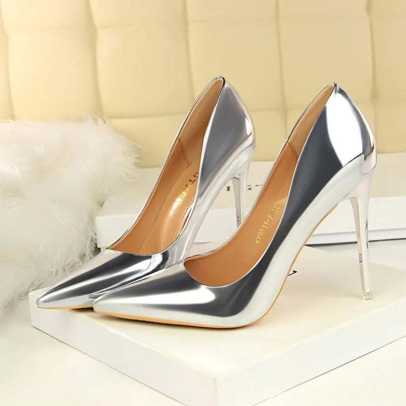 Escarpins dorées femme Podoways 34 Silver