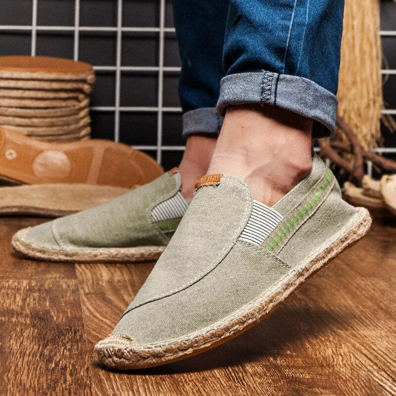 Espadrilles en toile bleu marine pour homme Podoways