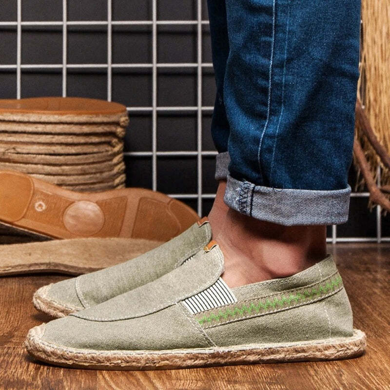 Espadrilles en toile bleu marine pour homme Podoways