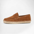Charger l'image dans la visionneuse de la galerie, Espadrilles homme en cuir brossé Podoways 40 Sienna
