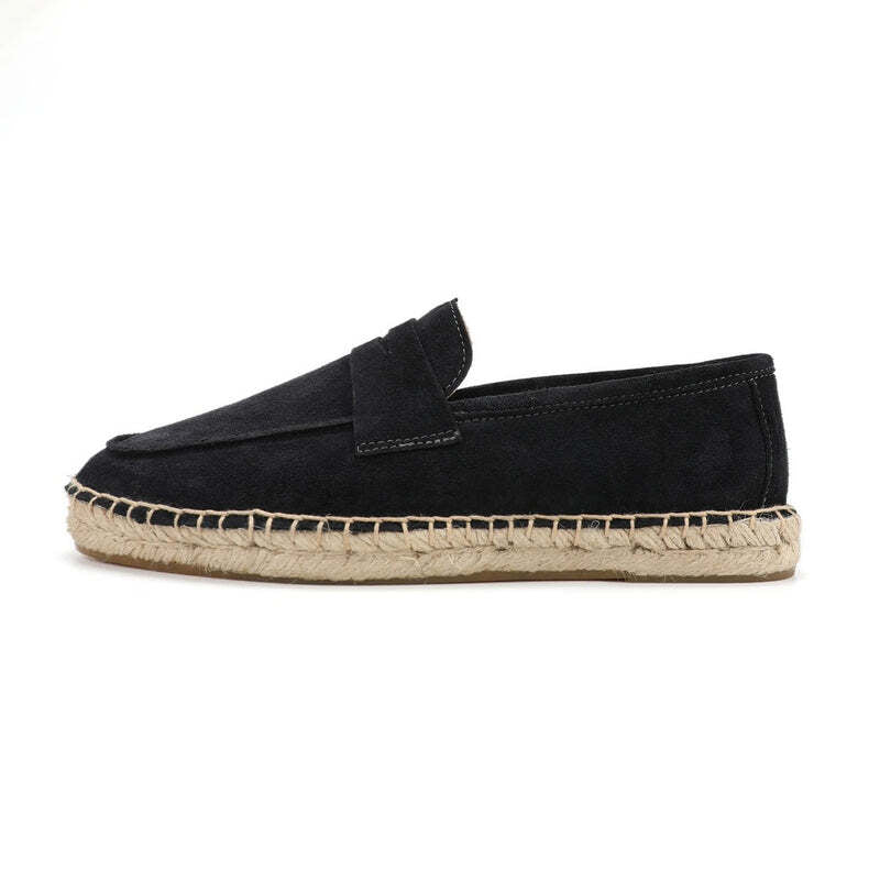 Espadrilles homme en cuir brossé Podoways 40 Black