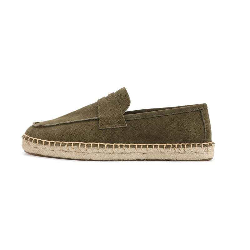 Espadrilles homme en cuir brossé Podoways 40 Green
